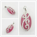 Fashion Pink Cat Eye Pendant (RSGY5564-P)